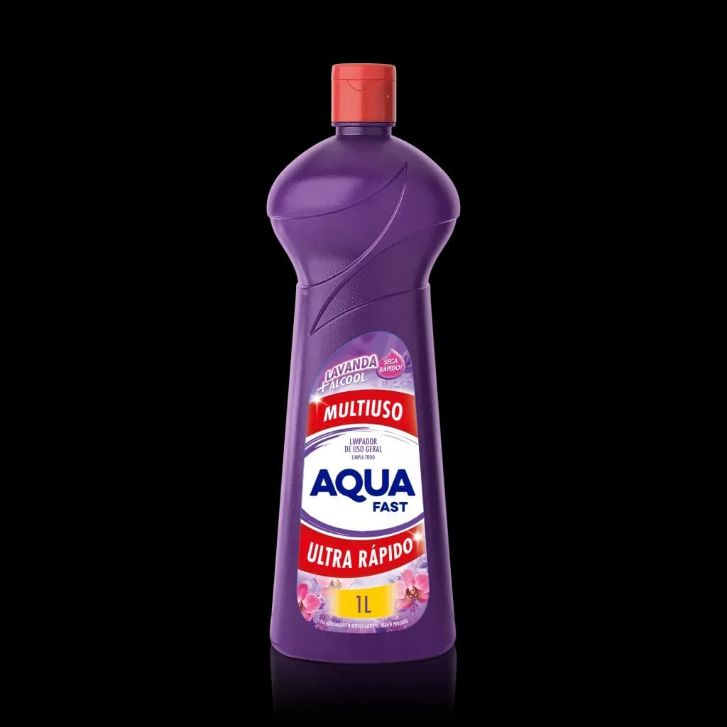 Limpador Multiuso lavanda c/álcool Aqua fast 1 litro